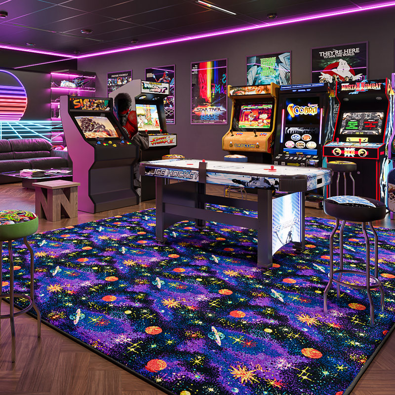 Joy Carpets Space Explorer Fluorescent Area Rug by Joy Carpets